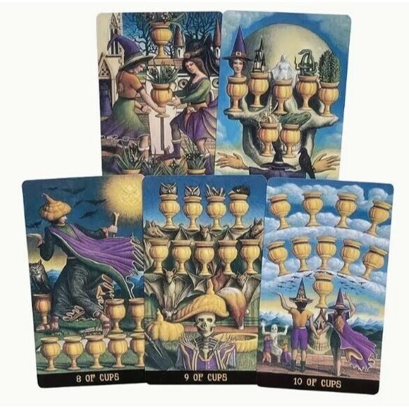 Jack O' Lantern Tarot Deck Halloween Pumpkin Cards Standard Edition Guidebook - Picture 4 of 8